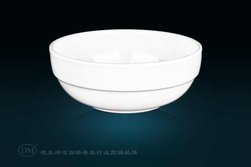 Demei Melamine SS253 imitation porcelain small bowl rice bowl, soup bowl, porridge bowl, canteen and hotel rice bowl, square bowl, special-shaped bowl