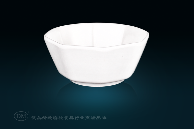 Demei Melamine JB-31 imitation porcelain small bowl rice bowl, soup bowl, porridge bowl, canteen and hotel rice bowl, square bowl, special-shaped bowl