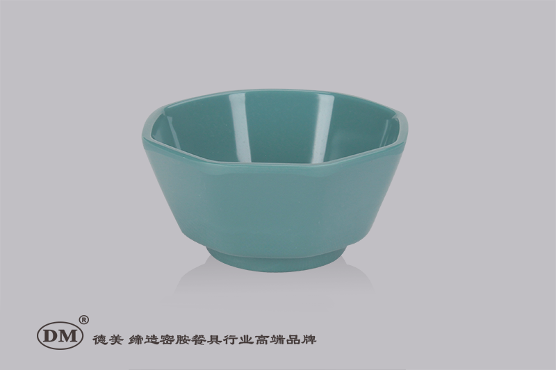 Demei Melamine JB-29 imitation porcelain small bowl rice bowl, soup bowl, porridge bowl, canteen and hotel rice bowl, square bowl, special-shaped bowl