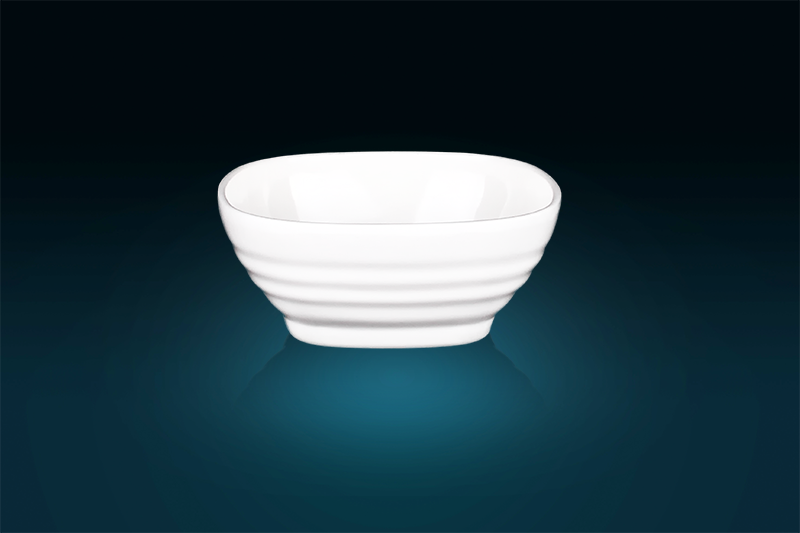 Dememit 2140 imitation porcelain small bowl rice bowl soup bowl porridge bowl Canteen hotel rice bowl square bowl thumbnail