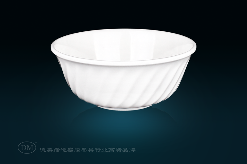Demei Melamine 5345 imitation porcelain small bowl rice bowl, soup bowl, porridge bowl, canteen and hotel rice bowl, square bowl, special-shaped bowl