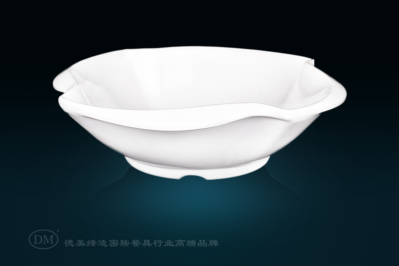 Demei Melamine ZJ-5.0 imitation porcelain small bowl rice bowl, soup bowl, porridge bowl, canteen and hotel rice bowl, square bowl, special-shaped bowl