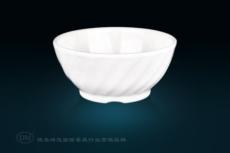 Dememide 5335 porcelain imitation small bowl rice bowl soup bowl porridge bowl Canteen hotel rice bowl square bowl shaped bowl thumbnail