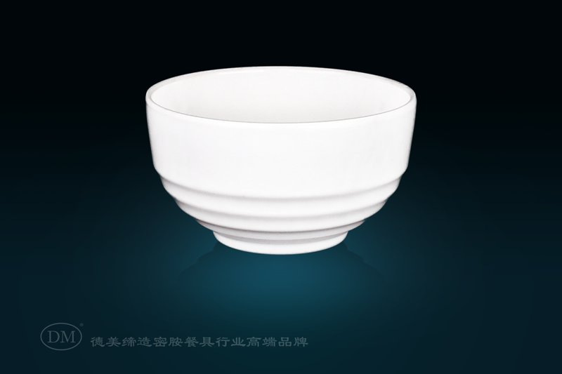 Dememide J-4.5 Imitation porcelain bowl bowl soup bowl porridge bowl Canteen Hotel rice bowl square bowl shaped bowl thumbnail