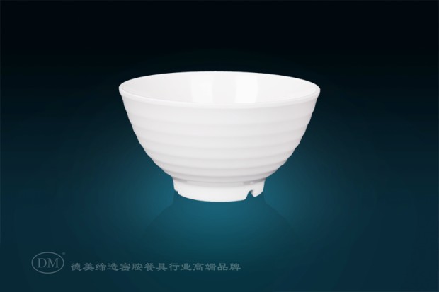Dememit L-5 imitated porcelain small bowl rice bowl soup bowl porridge bowl Canteen hotel rice bowl square bowl shaped bowl thumbnail