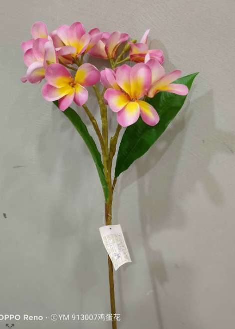 Frangipani flor simulada flor falsa flor artificial hogar artesanía hotel boda decoración