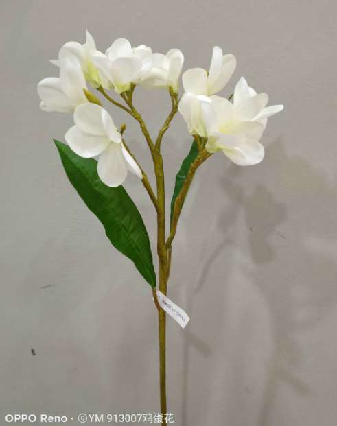 Frangipani, artificial flowers, fake flowers, artificial flowers, home handicrafts, hotel wedding decoration Specification image
