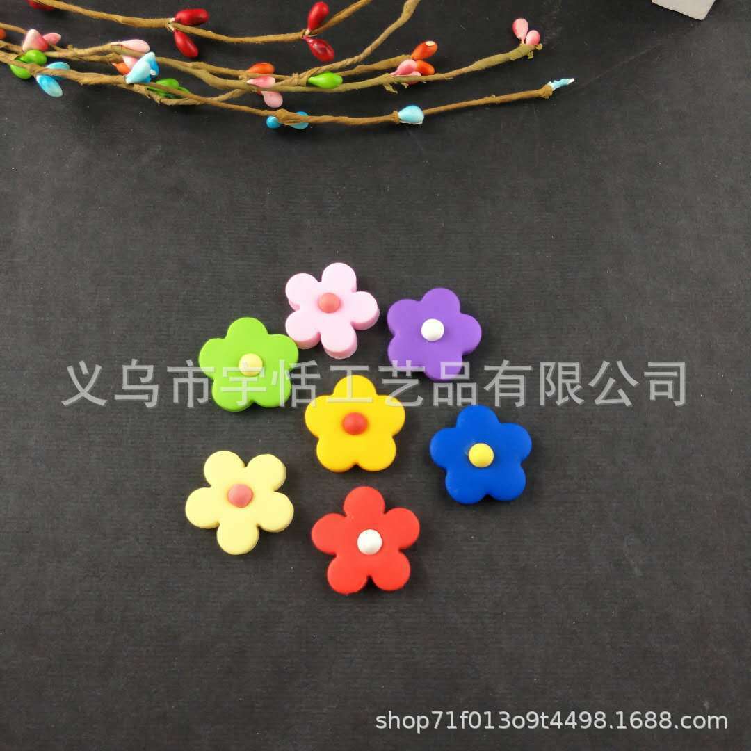 厂家直销软陶 陶泥ins太阳花朵花瓣小花diy手作配件 耳环耳钉材料产品图