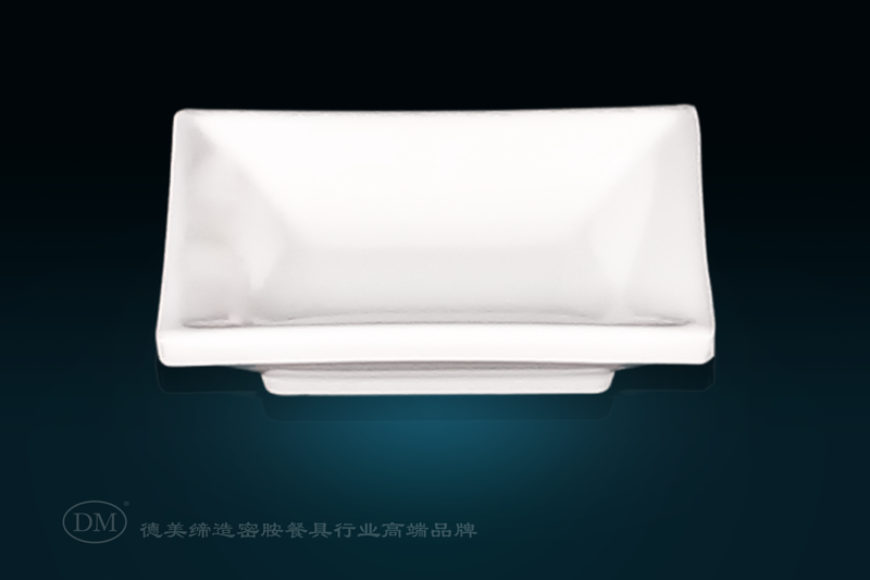 DM De Mei 2128 A5 Melamine Imitation porcelain Hotel Restaurant Rectangular flavor plate, seasoning plate, small bowl