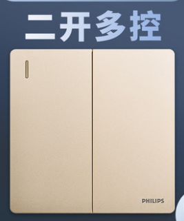 Philips gold-painted two-position intermediate switch
