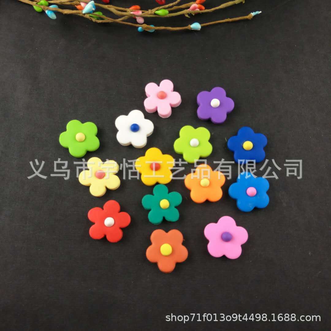 厂家直销软陶 陶泥ins太阳花朵花瓣小花diy手作配件 耳环耳钉材料