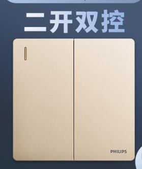 Philips gold-painted two-position switch details Picture