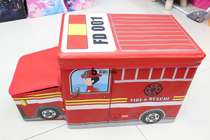 Cartoon car stools Organizer box Toy box foldable for adult seating