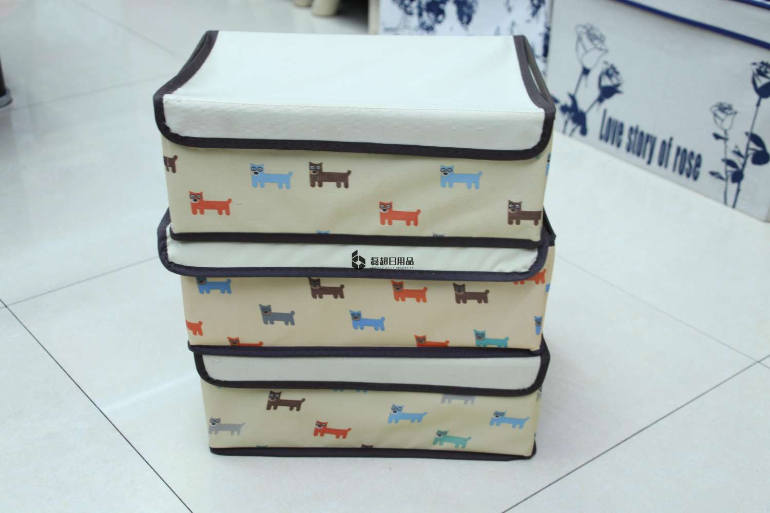 Printed underwear, shorts, socks storage box Clamshell fabric fabric artist household Oxford fabric organizer