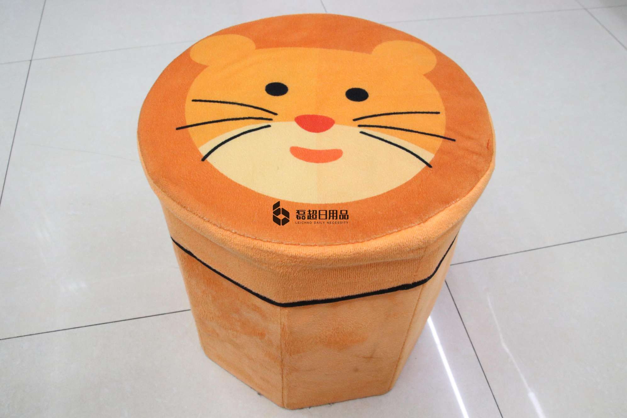 八角形卡绒布水果收纳凳储物凳创意收纳凳玩具收纳箱换鞋凳