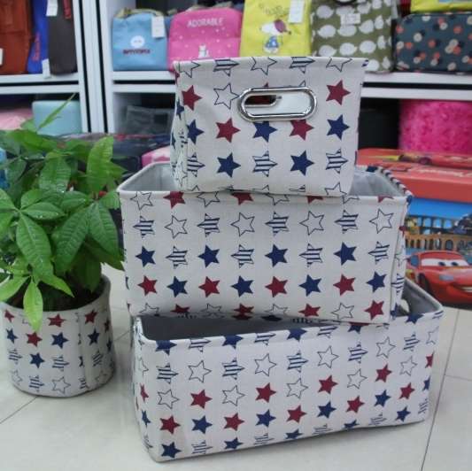Multi-functional cotton and linen laundry basket laundry basket laundry basket folding laundry basket toy basket 2