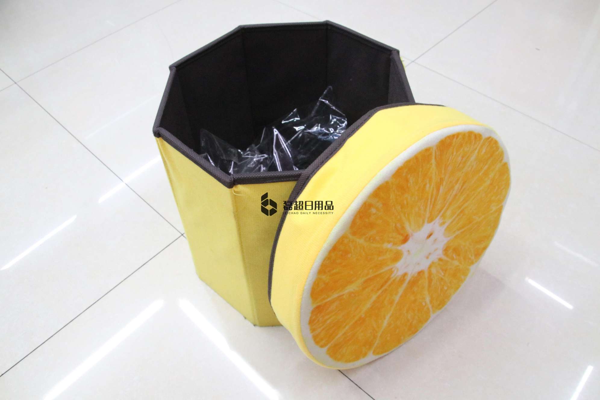 八角形卡绒布水果收纳凳储物凳创意收纳凳玩具收纳箱换鞋凳2产品图