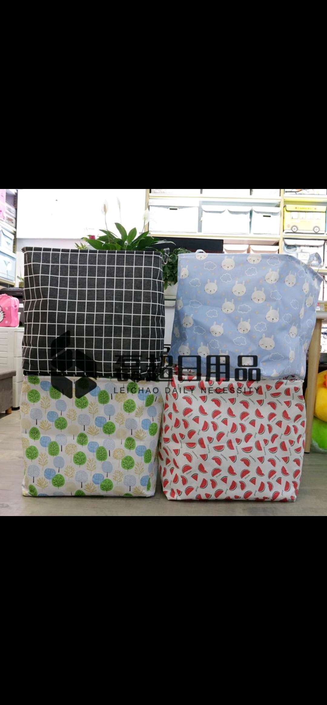 Oxford Cloth Creative Printed cotton quilt bag bundle pocket big capacity dustproof moisture-proof quilt dirty clothes