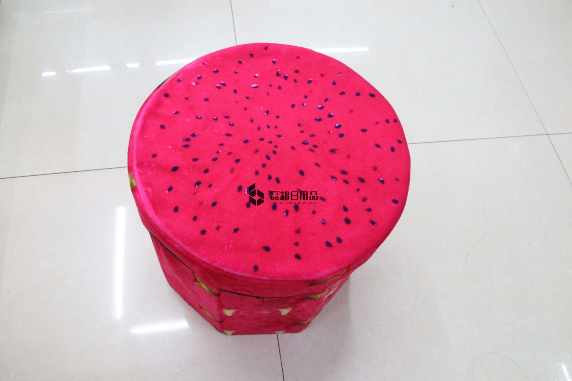 八角形卡绒布水果收纳凳储物凳创意收纳凳玩具收纳箱换鞋凳2细节图