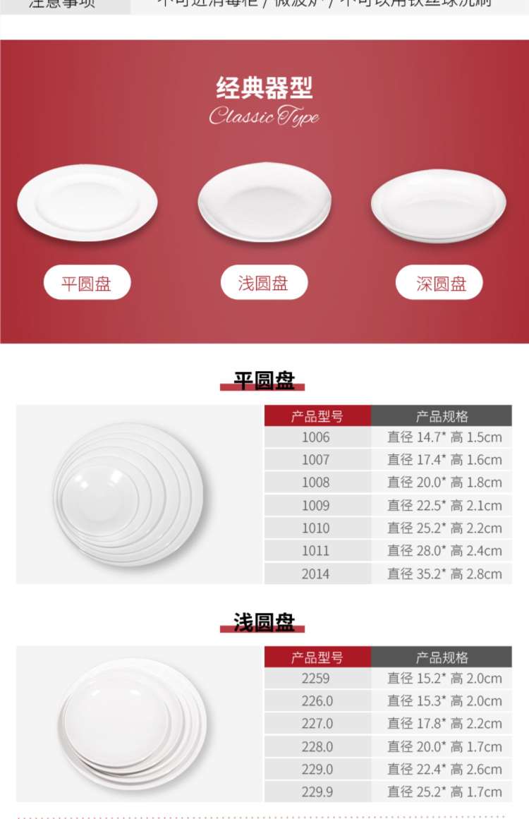 DM德美1009  A5密胺仿瓷圆盘平盘酒店餐厅食堂盖浇饭自助餐盘骨碟产品图