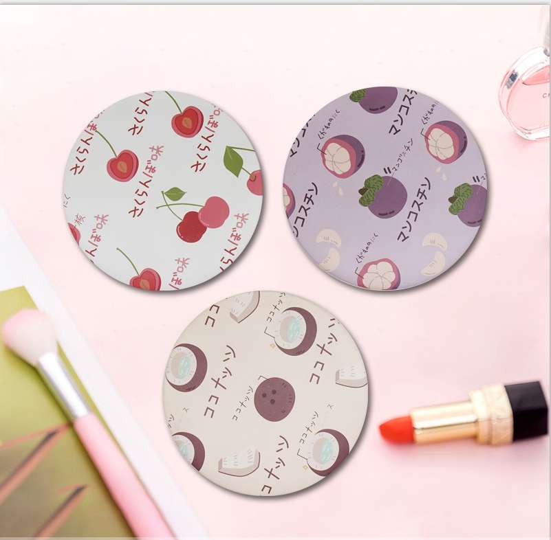 双面可爱小镜子 高清化妆镜台式镜纸质桌面便携折叠镜子学生卡通图