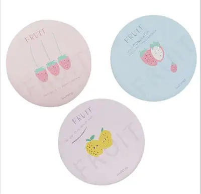 Strawberry Double-Sided Small Mirror Hd Makeup Mirror Table Mirror Paper Desktop Portable Folding Mirror Student Cartoon