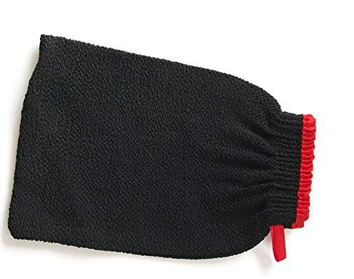 Black Single-Layer Bath Gloves undefined