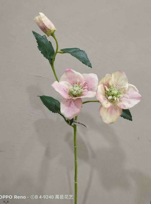 单支圣诞玫瑰 仿真花 假花 人造花 家具工艺品酒店婚庆装饰