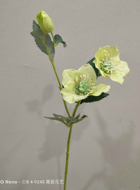 Única rosa de navidad flores simuladas flores falsas flores artificiales muebles artesanías hoteles decoración de bodas Specification image
