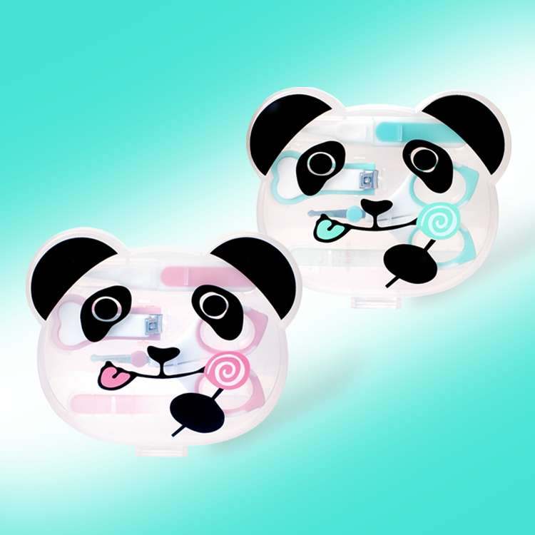 Panda Baby Care 4-Piece Baby Nail Clipper Set Baby Nail Clipper Knife Sharpener Cute Cartoon Version details Picture