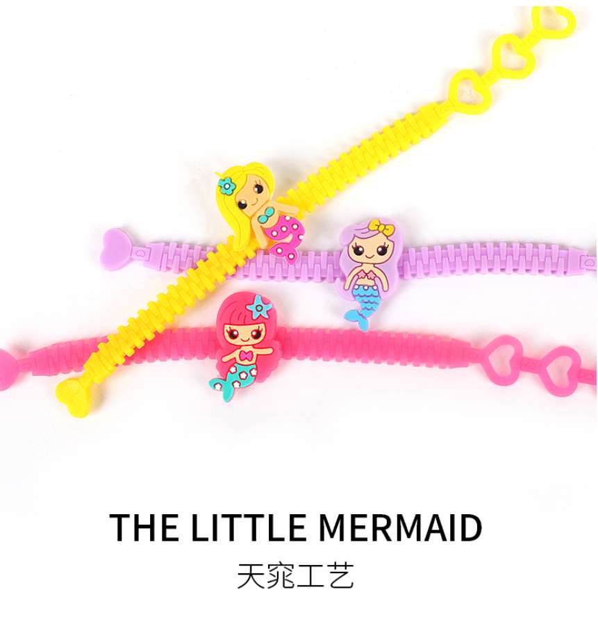 Mermaid cartoon PVC soft rubber wristband for children Item Picture