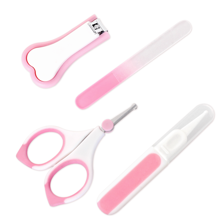 Panda Baby Care 4-Piece Baby Nail Clipper Set Baby Nail Clipper Knife Sharpener Cute Cartoon Version undefined