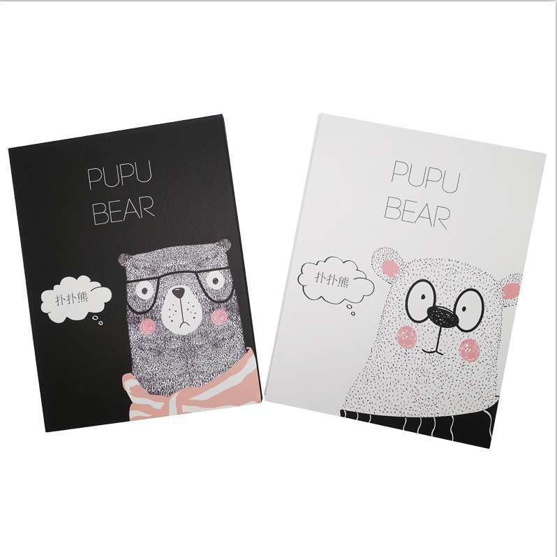 折叠纸镜熊系列 高清化妆镜台式镜纸质桌面便携折叠镜子学生卡通