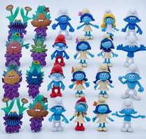 24 Smurf hand action figure toys