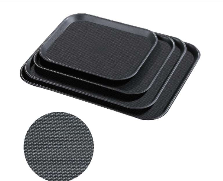长方形防滑托盘 黑色  B7-84G