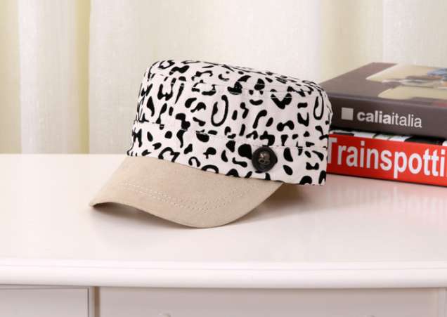 Leopard Print Flat Hat details Picture