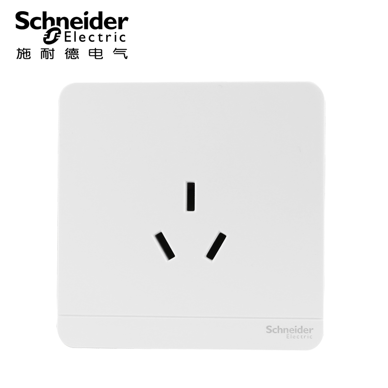 Schneider switch socket Yishang White Mirror Porcelain White one-pole three-hole socket panel 16A Application Scenario
