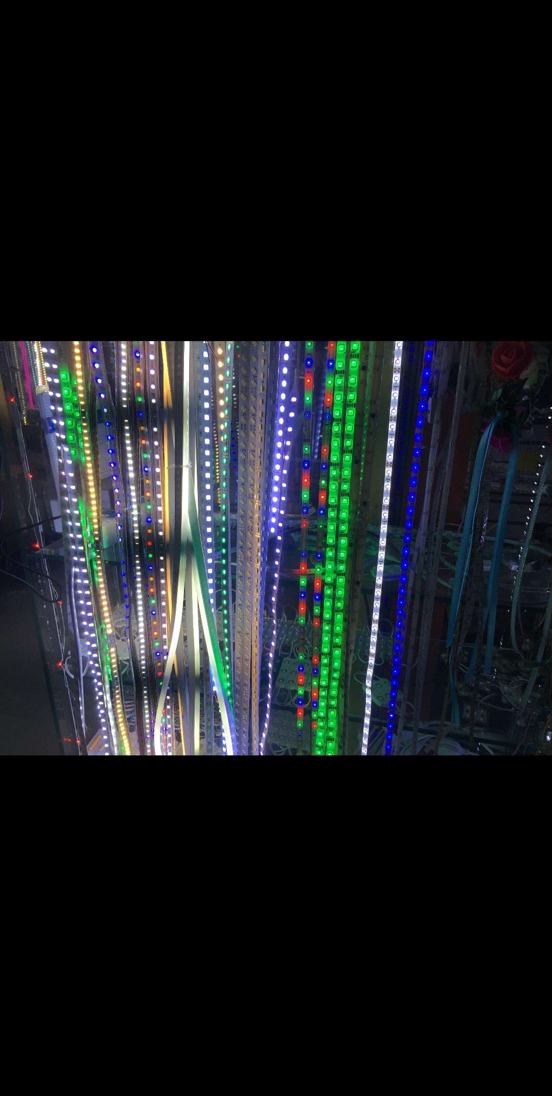 摆地摊用LED灯条灯带红黄蓝白暖白RGB12V led灯带灯条