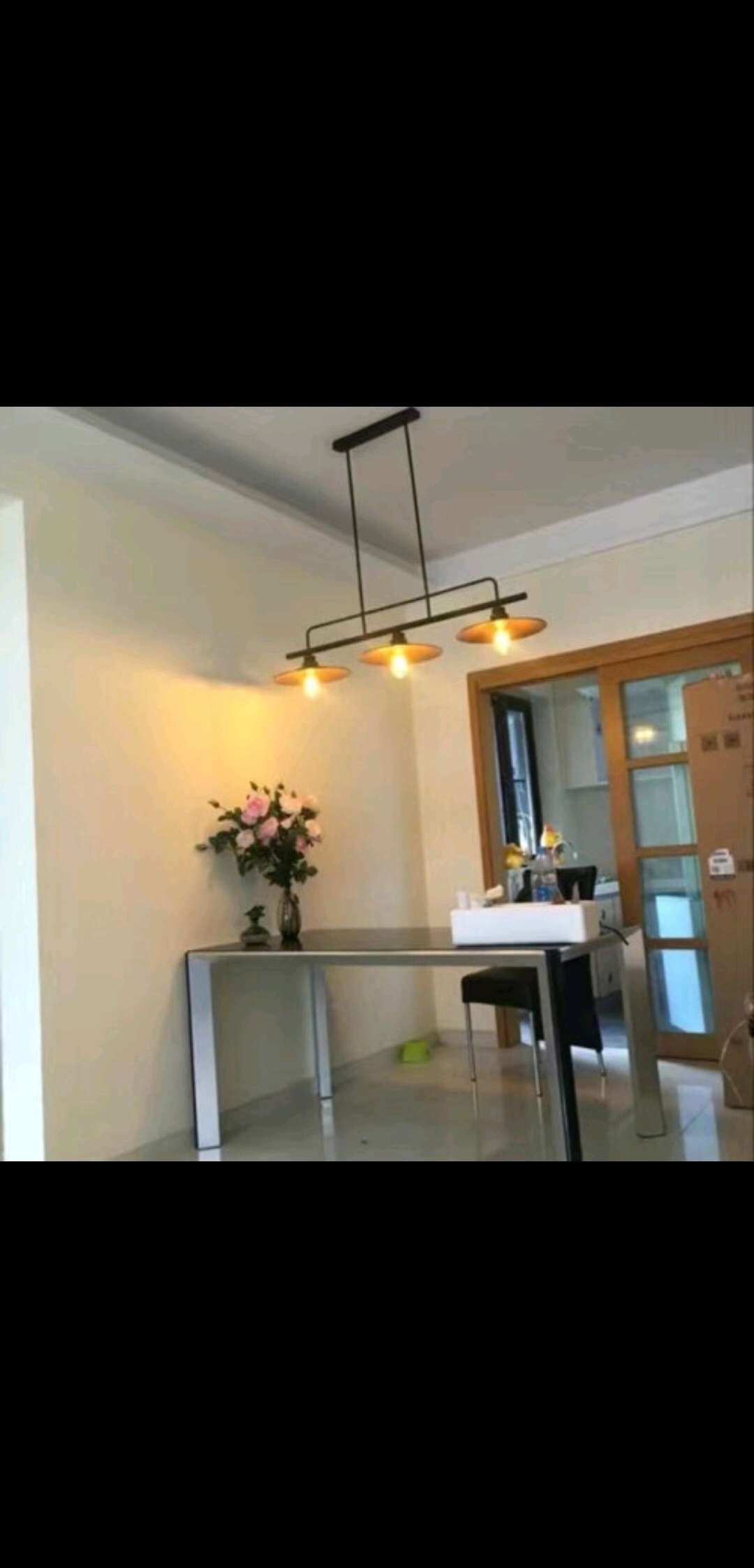 Nordic iron chandelier restaurant lamp Specification image