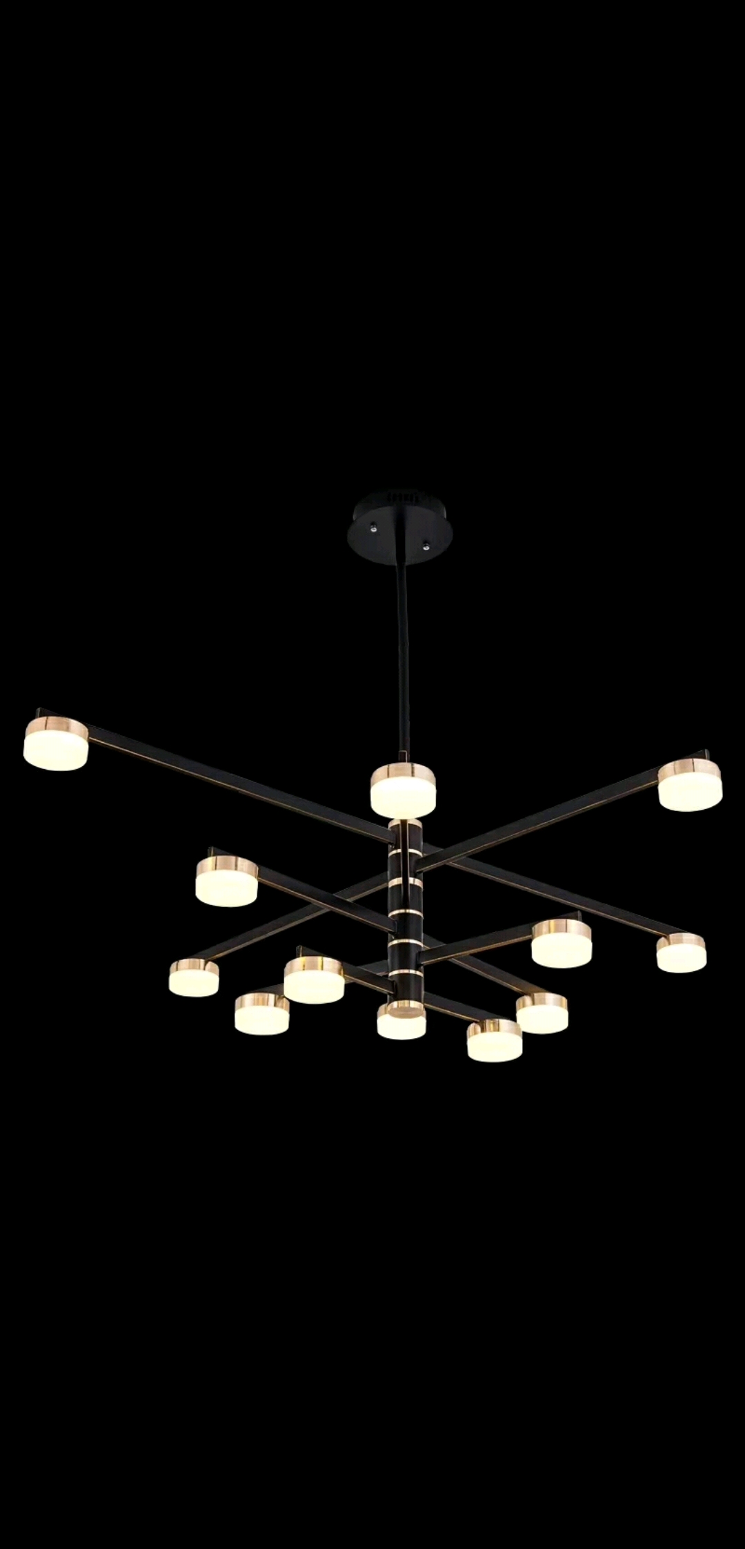 The LED living room lights and Nordic iron chandeliers are novel in style details Picture