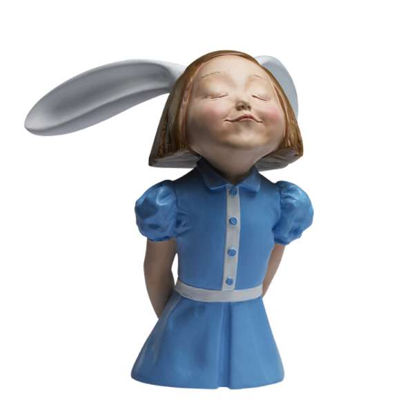 Creative decorative items for shopping malls, fiberglass sculptures for entrance decoration, home bunny girls, height 220*119*120 Item Picture