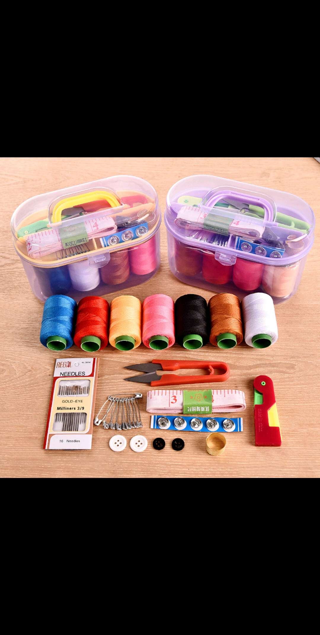 便携家用针线盒套装针线缝纫缝补针线包10件套针线 批发产品图