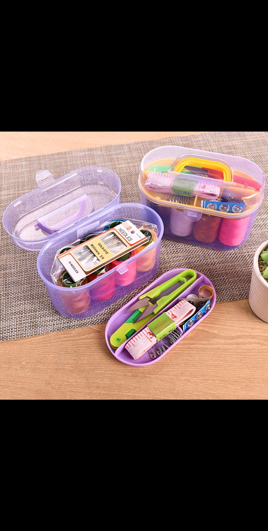 便携家用针线盒套装针线缝纫缝补针线包10件套针线 批发细节图