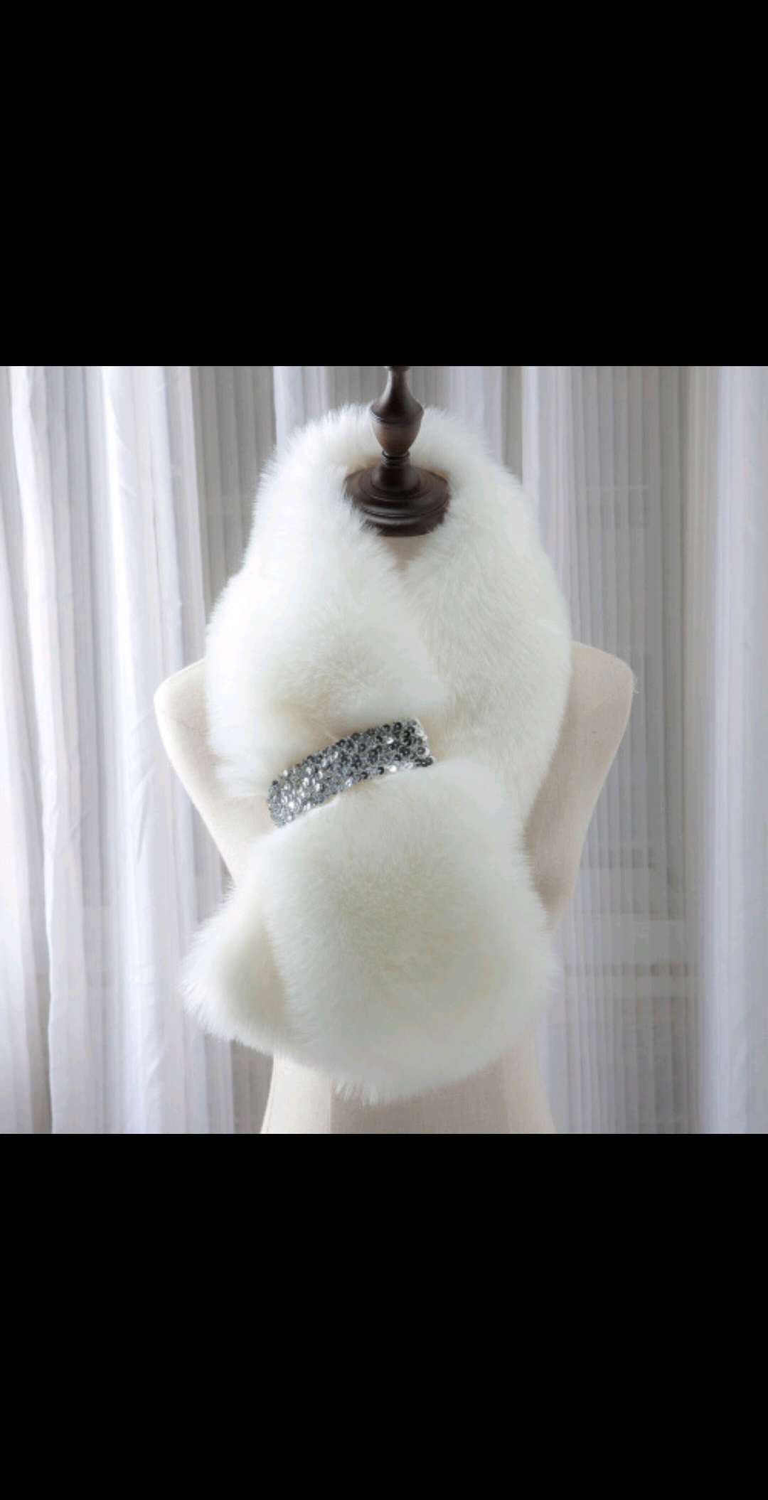 Ode To Joy Liu Tao Andy With Imitation Fox Hair Scarf Bib Pure Color Fur Bib