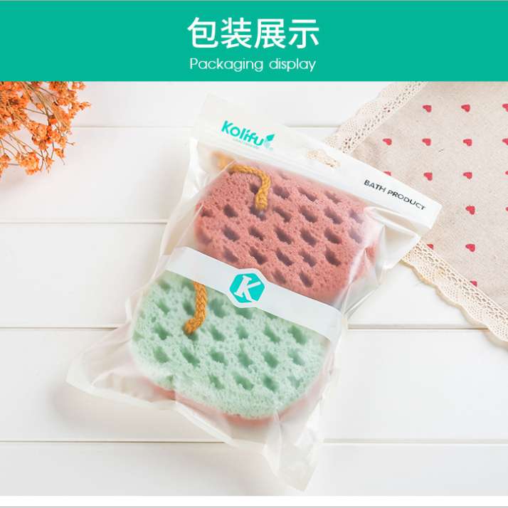 2pcs small three-color oval bath sponge bath ware thumbnail