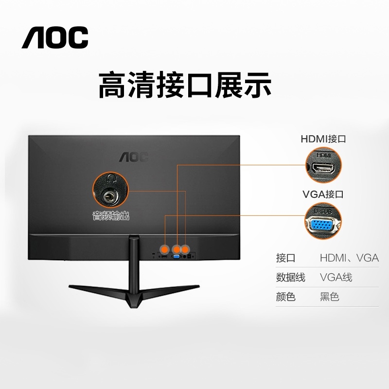 AOC 冠捷24B1XH 24英寸IPS屏75HZ电脑显示器台式办公高清HDMI液晶屏幕防蓝光护眼电竞PS4外接笔记本2细节图