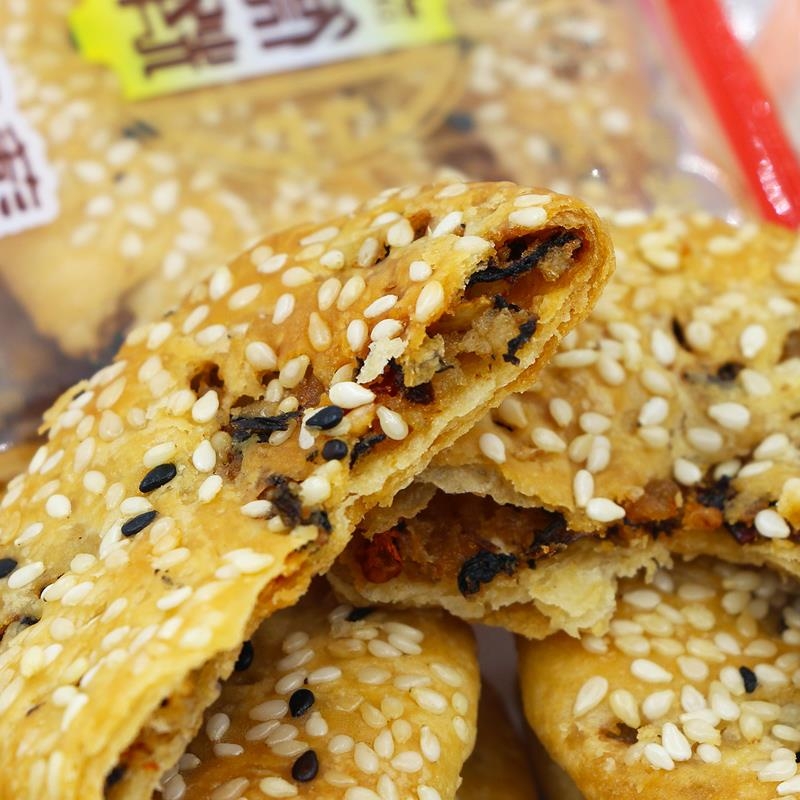 德辉薄酥饼 （原味，微辣）
金华小酥饼梅干菜酥饼特产芝麻酥详情图1