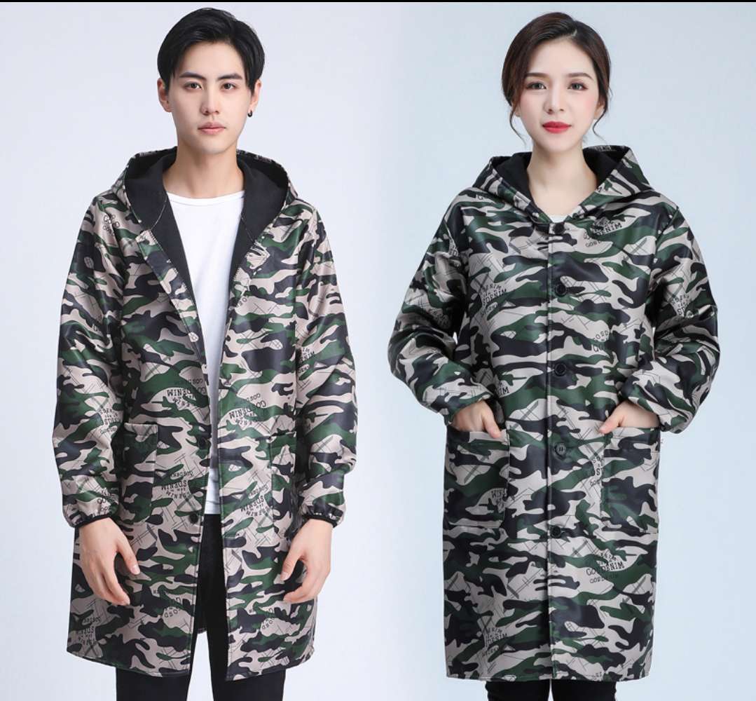 Winter thickened coverings for adults and women, fleece thickened kitchen and household aprons, waterproof and oil-resistant adult work clothes for men details Picture