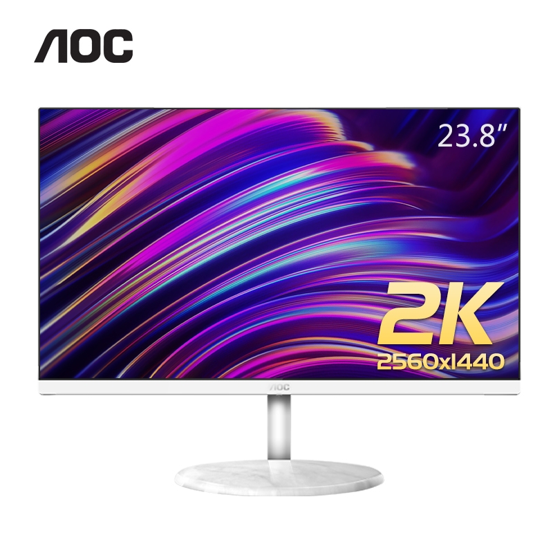 AOC Q24N2 24英寸2K高清IPS电脑液晶显示器游戏电竞台式电脑液晶设计屏幕无边框壁挂HDMI27外接笔记本PS