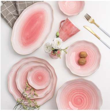 Nordic style, exported to Europe and America, ceramic tableware, tea sets, bowls, plates. Binyao 0081